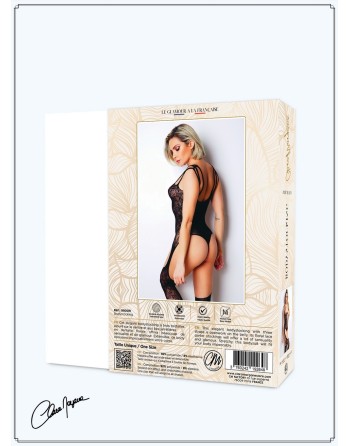 Bodystocking dentelle floral et triple bretelles - Le Numéro 9 - Collection Bodystocking - CM99009