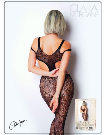 Body noir avec ouverture sexy - Le Numéro 3 - Collection Bodystocking - CM99003