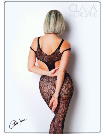 Body noir avec ouverture sexy - Le Numéro 3 - Collection Bodystocking - CM99003