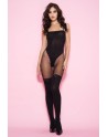 Bodystocking noir avec body et bas imprimés - ML1312BLK