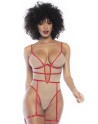 Body chair et couture rouge sexy - MAL8818RED