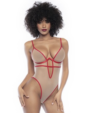 Body chair et couture rouge sexy - MAL8818RED