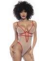 Body chair et couture rouge sexy - MAL8818RED