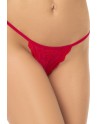 Body rouge effet babydoll et string assorti - MAL7445RED